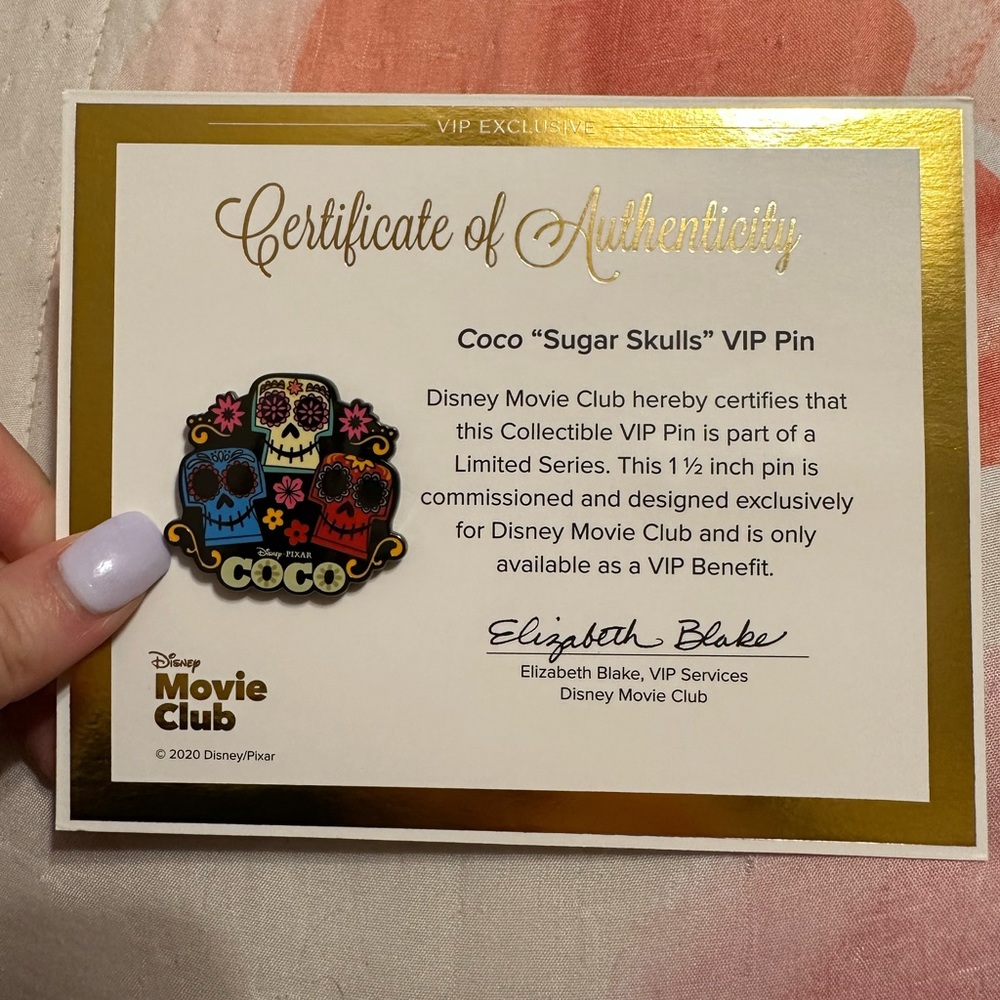 Coco “Sugar Skulls” Vip Trading Pin NEW